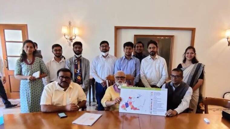 IDEA students presenting the Master Plan for 94th Akhil Bharatiya Marathi Sahitya Sammelan